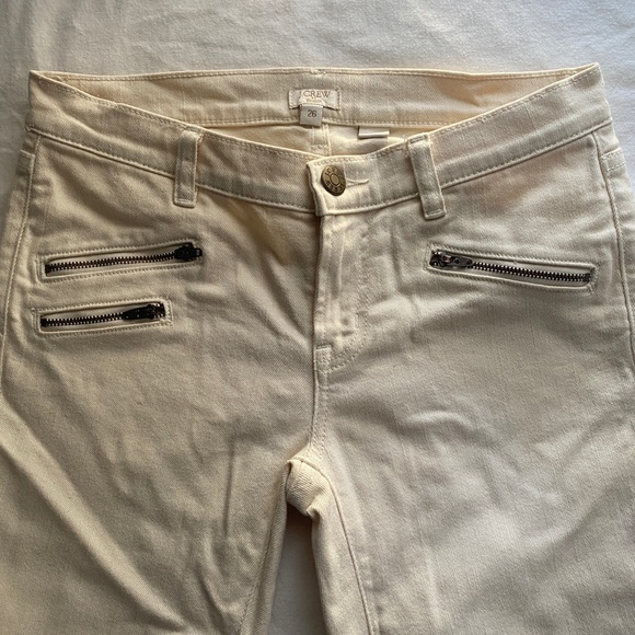 Cream J.Crew Zipper Detail Pants - Picture 2 of 2